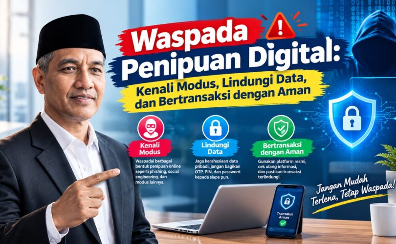 Waspada Penipuan Digital: Kenali Modus, Lindungi Data, dan Bertransaksi dengan Aman Waspada Penipuan Digital: Kenali Modus, Lindungi Data, dan Bertransaksi dengan Aman